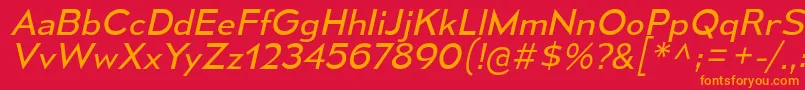 MesmerizeSeBkIt Font – Orange Fonts on Red Background