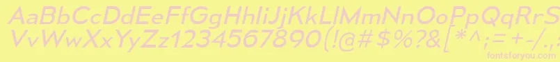 MesmerizeSeBkIt Font – Pink Fonts on Yellow Background