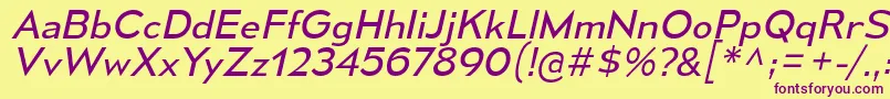 MesmerizeSeBkIt Font – Purple Fonts on Yellow Background