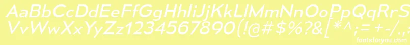 MesmerizeSeBkIt Font – White Fonts on Yellow Background