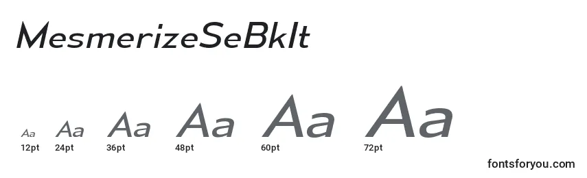 Размеры шрифта MesmerizeSeBkIt