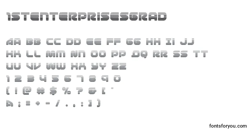 A fonte 1stenterprisesgrad – alfabeto, números, caracteres especiais