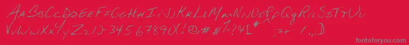StevoRegular Font – Gray Fonts on Red Background