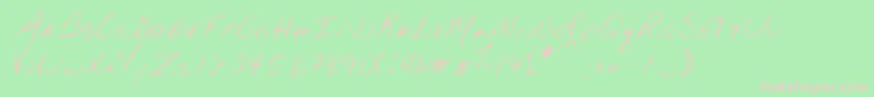フォントStevoRegular – 緑の背景にピンクのフォント
