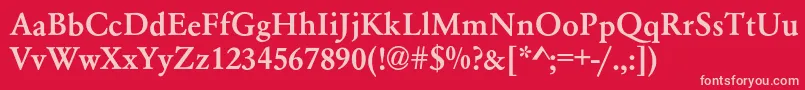 AzgaramondcBold Font – Pink Fonts on Red Background