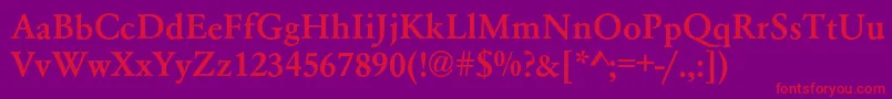 AzgaramondcBold Font – Red Fonts on Purple Background