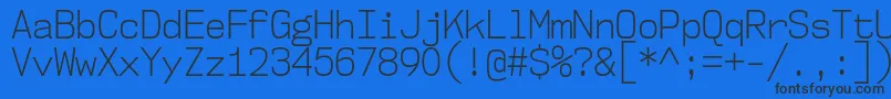 Nk57MonospaceScLt Font – Black Fonts on Blue Background