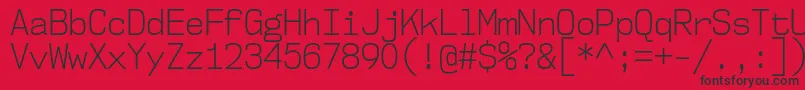 Nk57MonospaceScLt Font – Black Fonts on Red Background