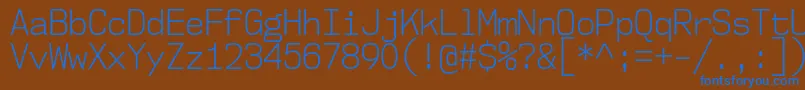 Nk57MonospaceScLt Font – Blue Fonts on Brown Background