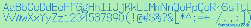 Nk57MonospaceScLt Font – Blue Fonts on Green Background