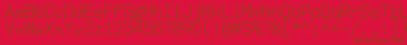 Nk57MonospaceScLt Font – Brown Fonts on Red Background
