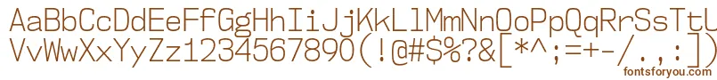 Nk57MonospaceScLt Font – Brown Fonts on White Background