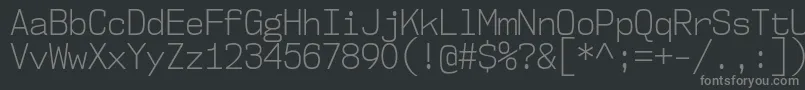 フォントNk57MonospaceScLt – 黒い背景に灰色の文字