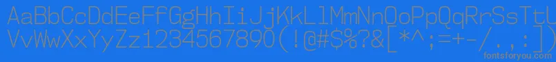 Nk57MonospaceScLt Font – Gray Fonts on Blue Background