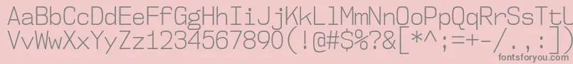 Nk57MonospaceScLt Font – Gray Fonts on Pink Background