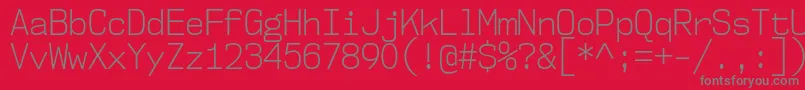 Nk57MonospaceScLt Font – Gray Fonts on Red Background