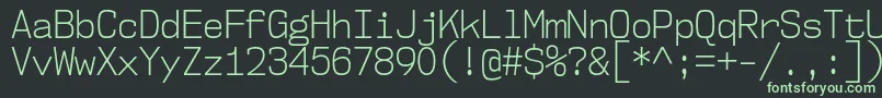 Nk57MonospaceScLt Font – Green Fonts on Black Background