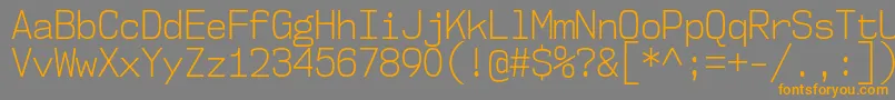 Nk57MonospaceScLt Font – Orange Fonts on Gray Background