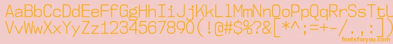 Nk57MonospaceScLt Font – Orange Fonts on Pink Background