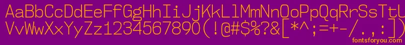 Nk57MonospaceScLt Font – Orange Fonts on Purple Background
