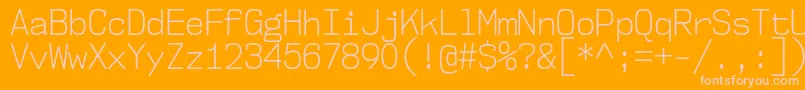 Nk57MonospaceScLt Font – Pink Fonts on Orange Background