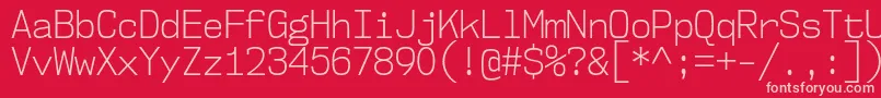 Nk57MonospaceScLt Font – Pink Fonts on Red Background