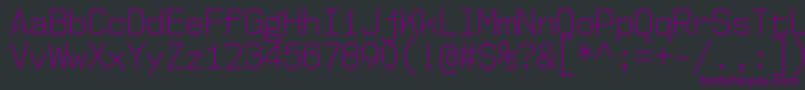 Nk57MonospaceScLt Font – Purple Fonts on Black Background