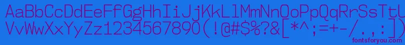 Nk57MonospaceScLt Font – Purple Fonts on Blue Background