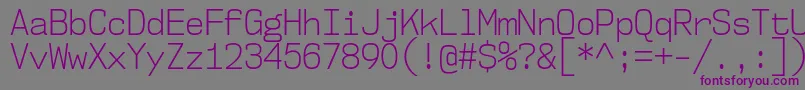 Nk57MonospaceScLt Font – Purple Fonts on Gray Background