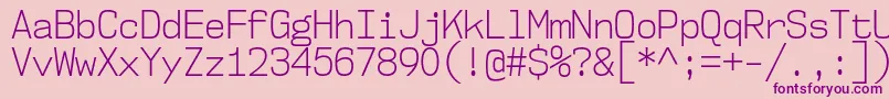 Nk57MonospaceScLt Font – Purple Fonts on Pink Background