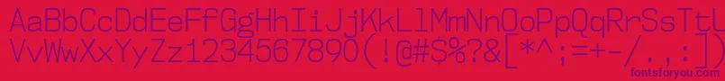 Nk57MonospaceScLt Font – Purple Fonts on Red Background