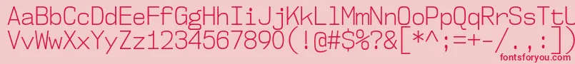 Nk57MonospaceScLt Font – Red Fonts on Pink Background
