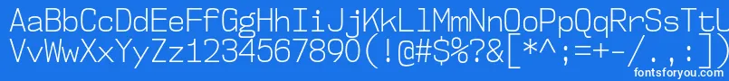 Nk57MonospaceScLt Font – White Fonts on Blue Background