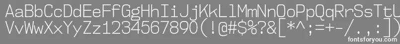 Nk57MonospaceScLt Font – White Fonts on Gray Background