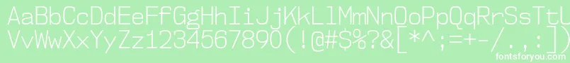 Nk57MonospaceScLt Font – White Fonts on Green Background