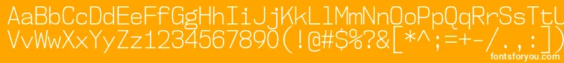 Nk57MonospaceScLt Font – White Fonts on Orange Background