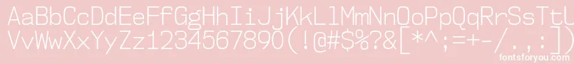 Nk57MonospaceScLt Font – White Fonts on Pink Background