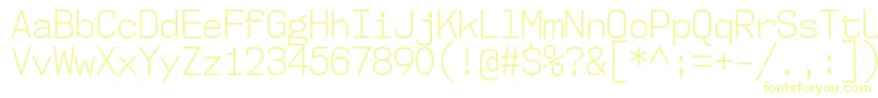 Nk57MonospaceScLt Font – Yellow Fonts on White Background