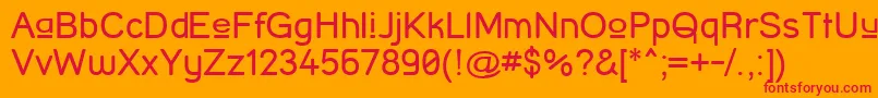StreetCornerUpper Font – Red Fonts on Orange Background