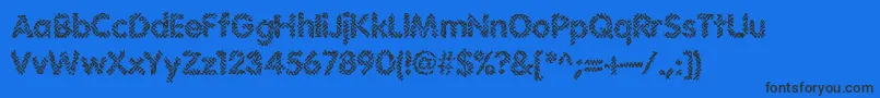 Шрифт Irritate – чёрные шрифты на синем фоне
