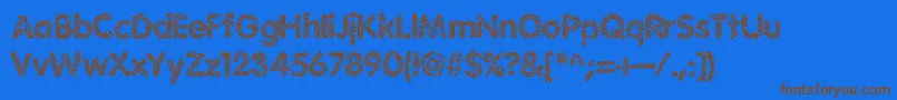 Шрифт Irritate – коричневые шрифты на синем фоне