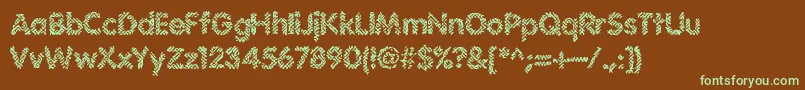 Irritate-fontti – vihreät fontit ruskealla taustalla