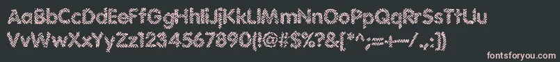 Шрифт Irritate – розовые шрифты на чёрном фоне