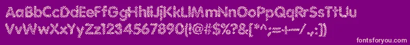Irritate Font – Pink Fonts on Purple Background