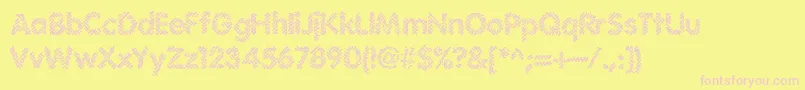 Irritate-fontti – vaaleanpunaiset fontit keltaisella taustalla
