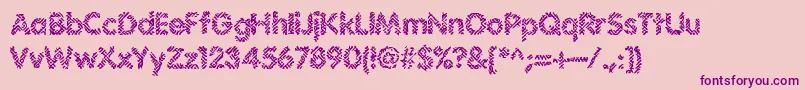 Шрифт Irritate – фиолетовые шрифты на розовом фоне