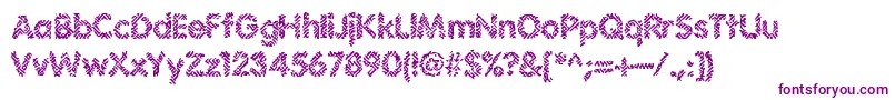 Irritate-fontti – violetit fontit valkoisella taustalla