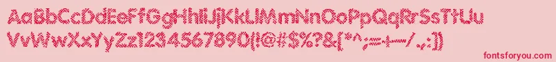 フォントIrritate – ピンクの背景に赤い文字