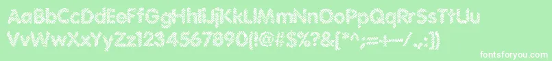 フォントIrritate – 緑の背景に白い文字