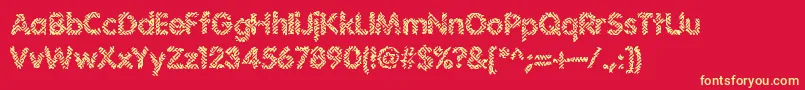 Irritate-fontti – keltaiset fontit punaisella taustalla
